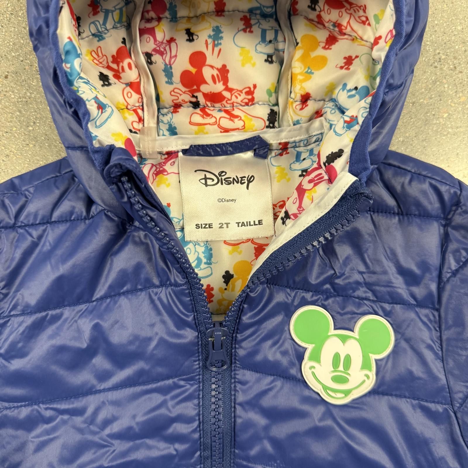 Disney Disney Baby Boys Hooded Puffer Jacket Blue 2T Size US XXS / EU 40 - 2 Thumbnail