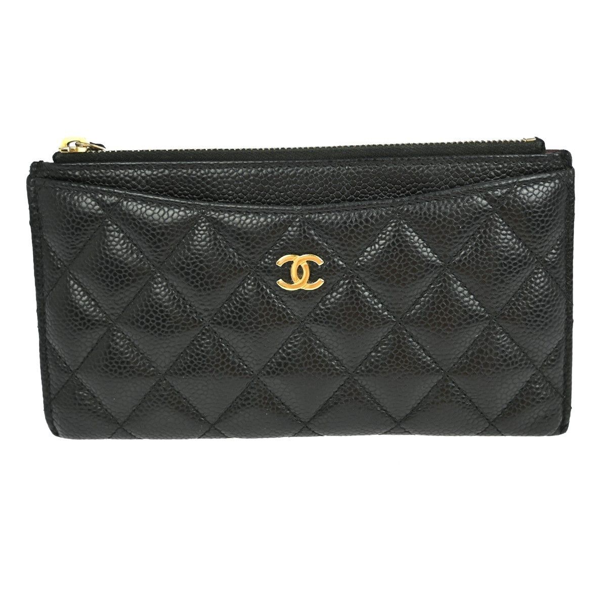 Chanel Chanel CC Card Case Quilted Caviar Size ONE SIZE - 1 Thumbnail