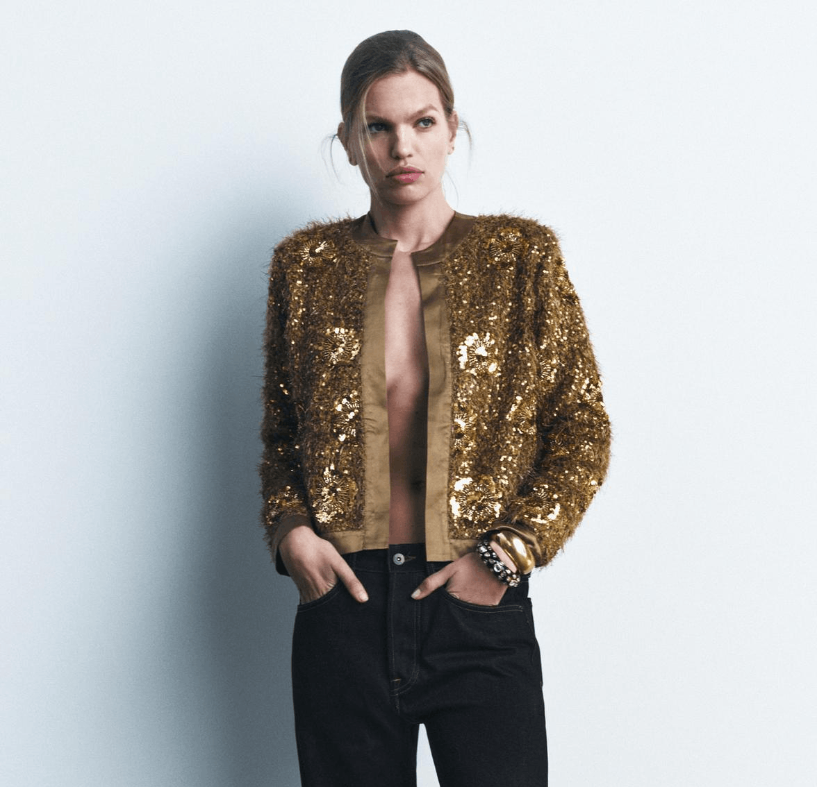 Zara RARE!!! ZARA Sequined Cardigan Size XL / US 12-14 / IT 48-50 - 2 Thumbnail