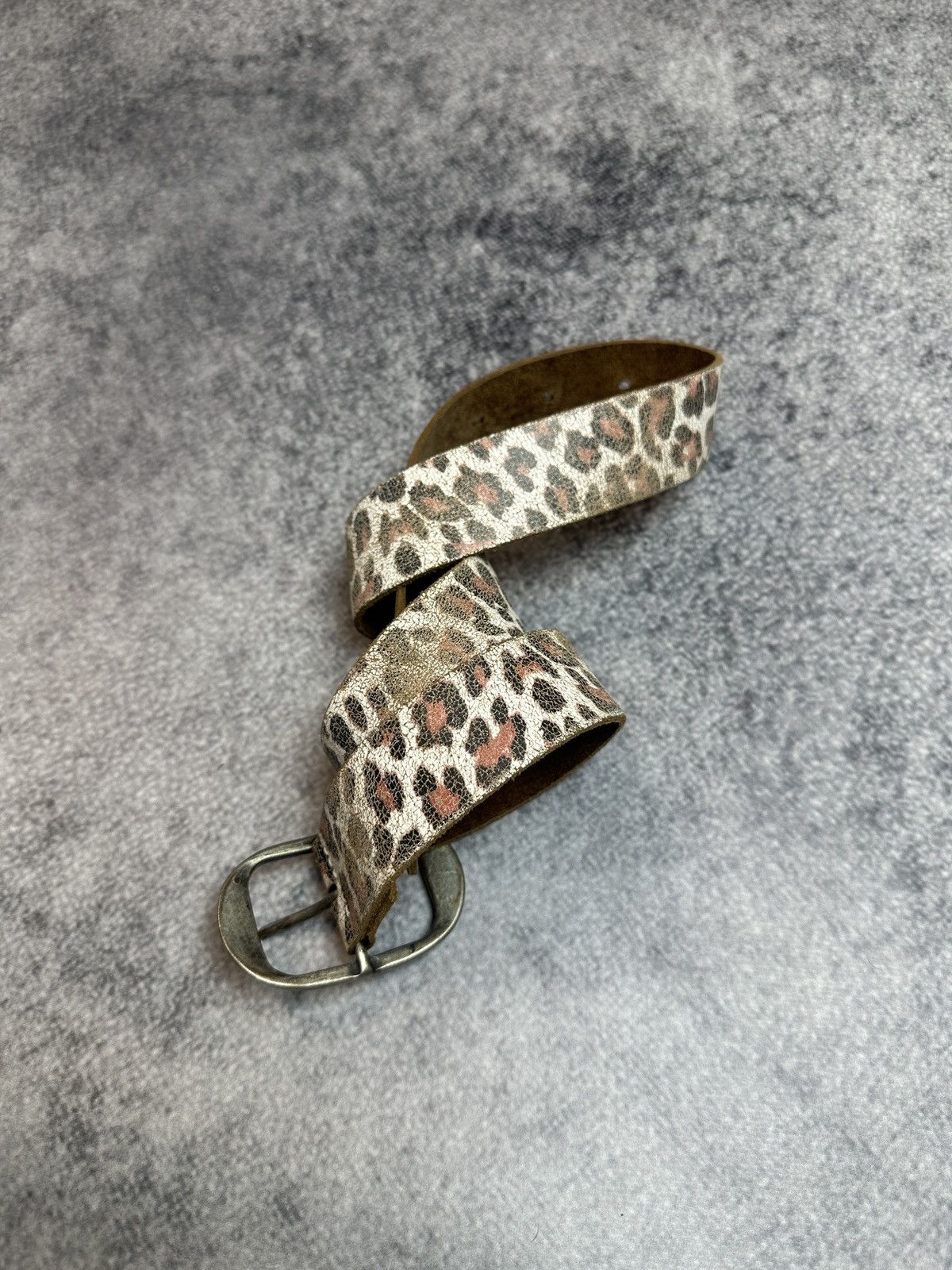 Other Y2K Leopard Print Belts Rare Streetwear Avant Garde Style Size ONE SIZE - 1 Thumbnail