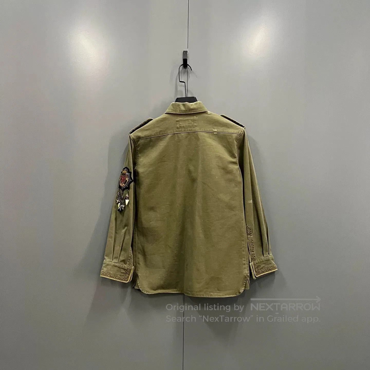Saint Laurent Paris saint laurent olive green denim shirt. Size US S / EU 44-46 / 1 - 3 Thumbnail
