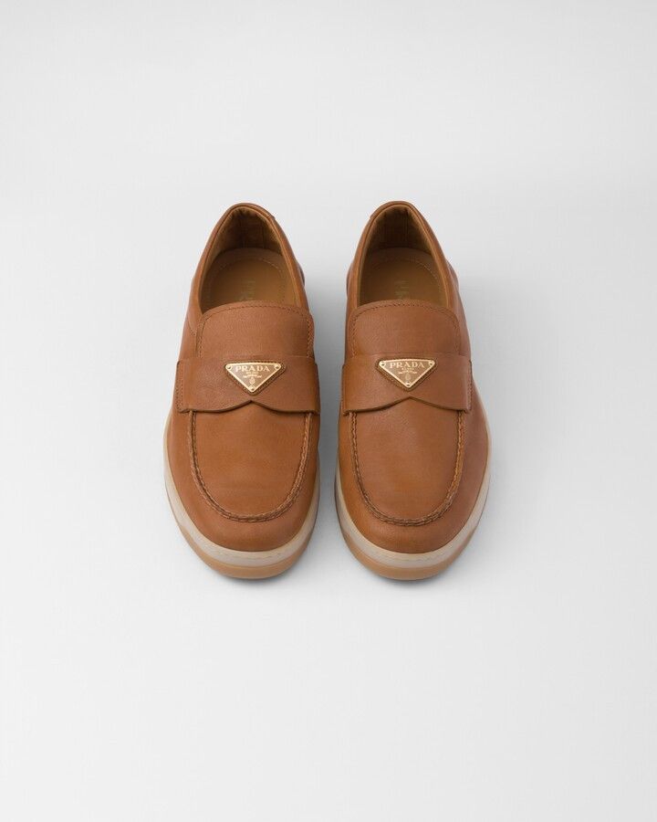 Prada o1mt1gz0225 Nappa Loafers in Brown Size US 6 / EU 39 - 4 Thumbnail