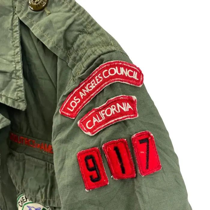 Vintage Vtg RODEO CROWN MILITARY Patchwork Army Jacket Parka Scout Size S / US 4 / IT 40 - 4 Thumbnail