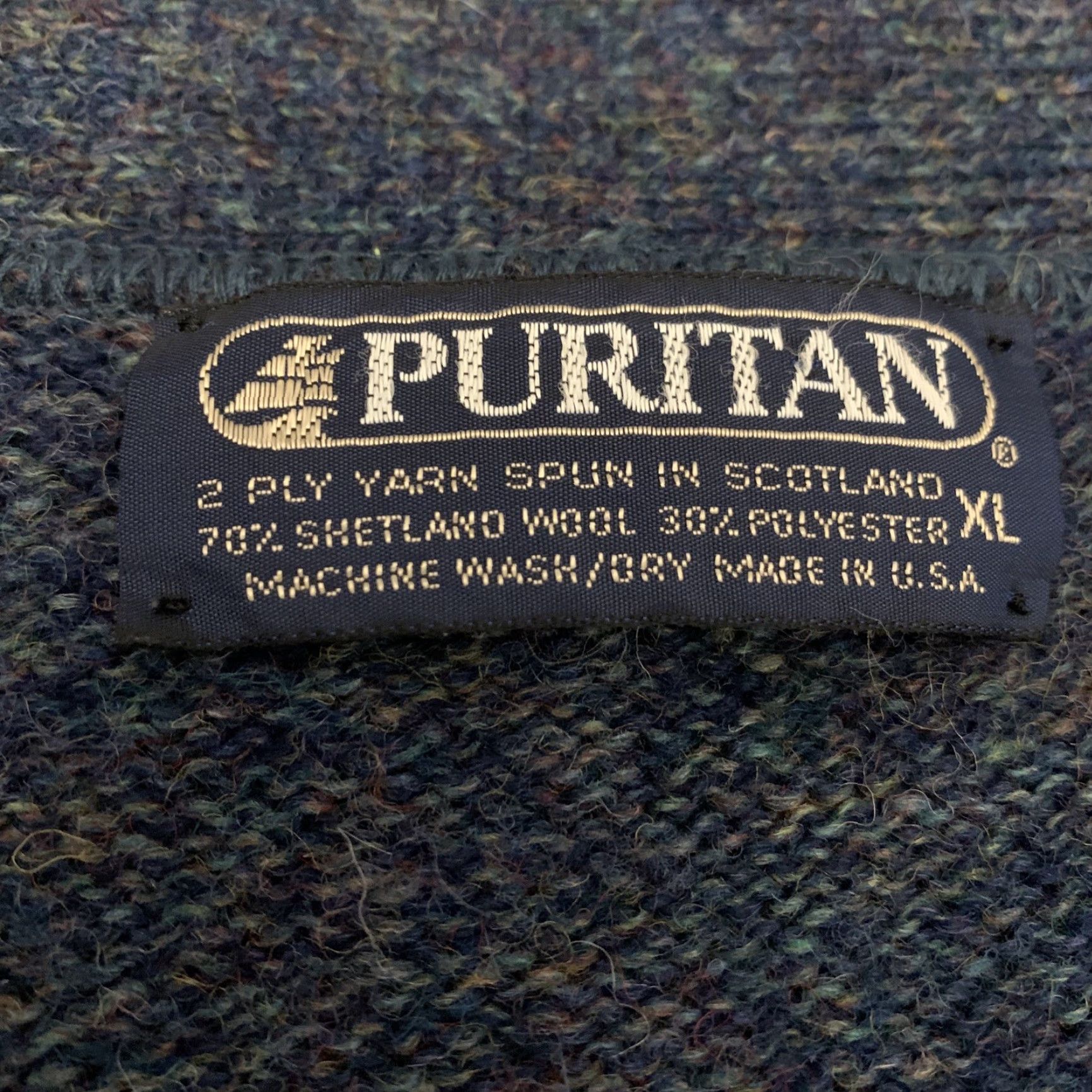 Vintage VINTAGE Puritan Cardigan Wool Blend Blue XL Regular Men’s Size XL Vintage Wool Cardigan Blue XL Mens Size US XL / EU 56 / 4 - 2 Thumbnail