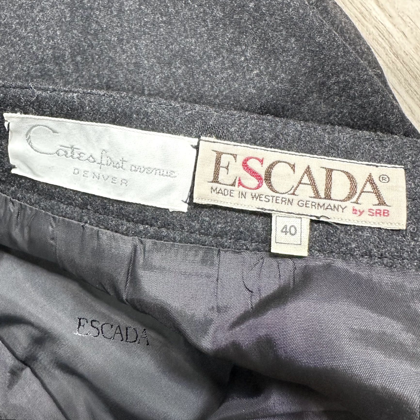 Escada Escada Skirt Women's Wool Gray Midi Lined Formal Straight Pencil Sz 40 Size 40 Size 27" / US 4 / IT 40 - 4 Thumbnail