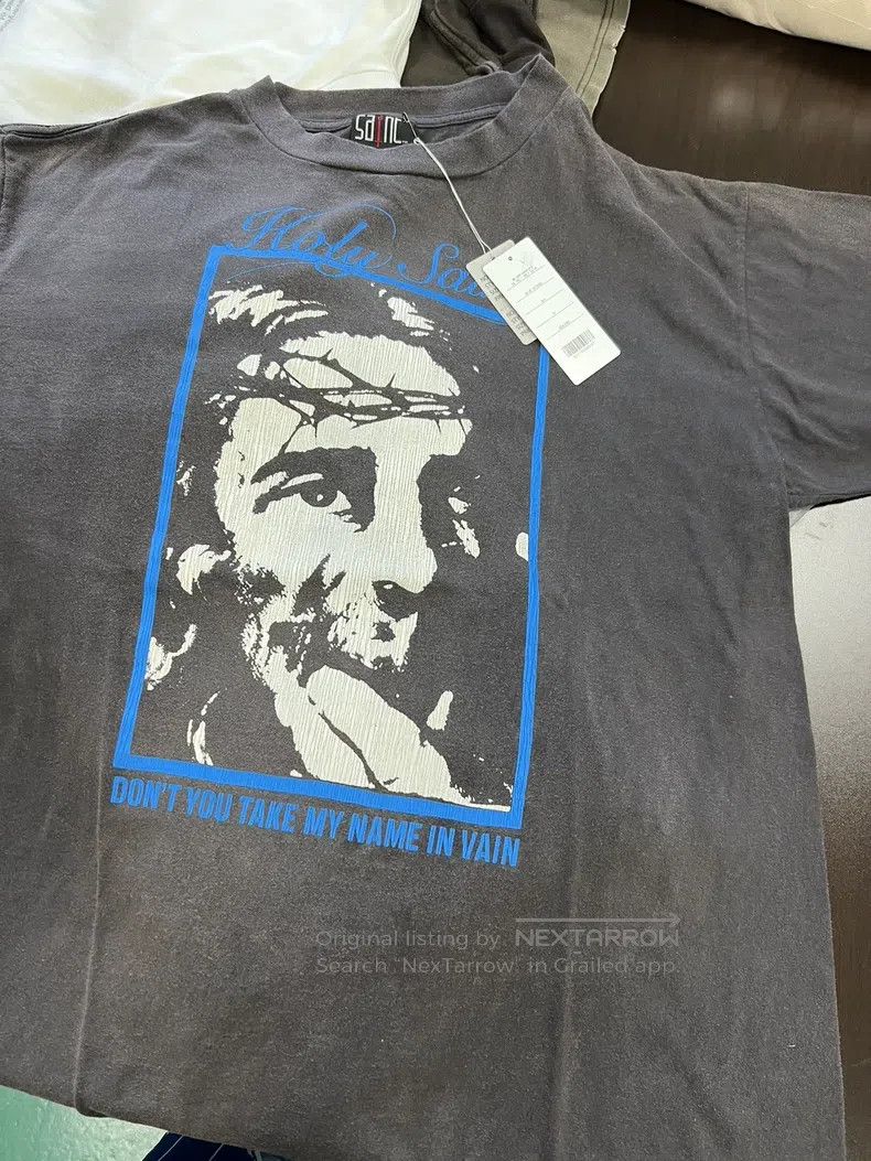 Saint Michael Saint Michael Jesus print washed black short sleeves Size US M / EU 48-50 / 2 - 1 Thumbnail