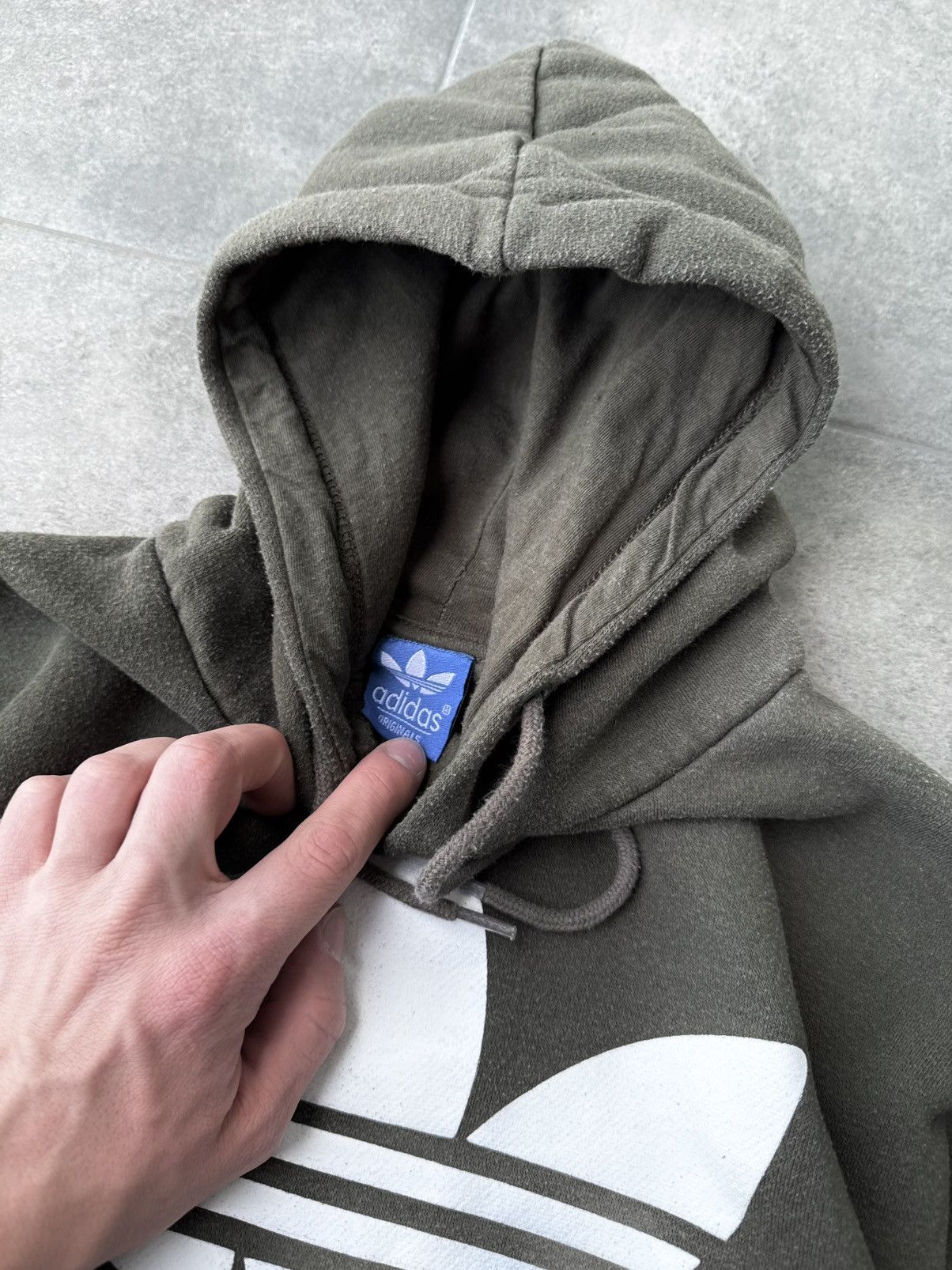 Adidas Vintage Adidas Hoodie 00s Y2K Khaki Avantgarde Size US L / EU 52-54 / 3 - 6 Thumbnail