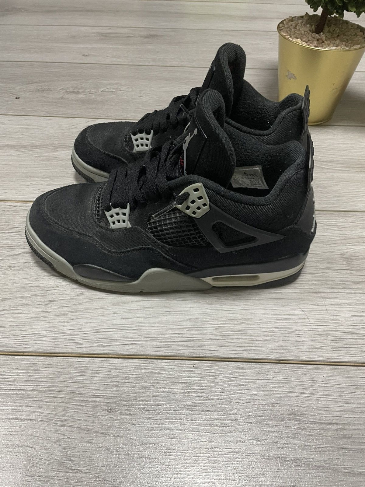 Jordan Brand Nike Jordan 4 Black Canvas sneakers Size US 9 / EU 42 - 5 Thumbnail