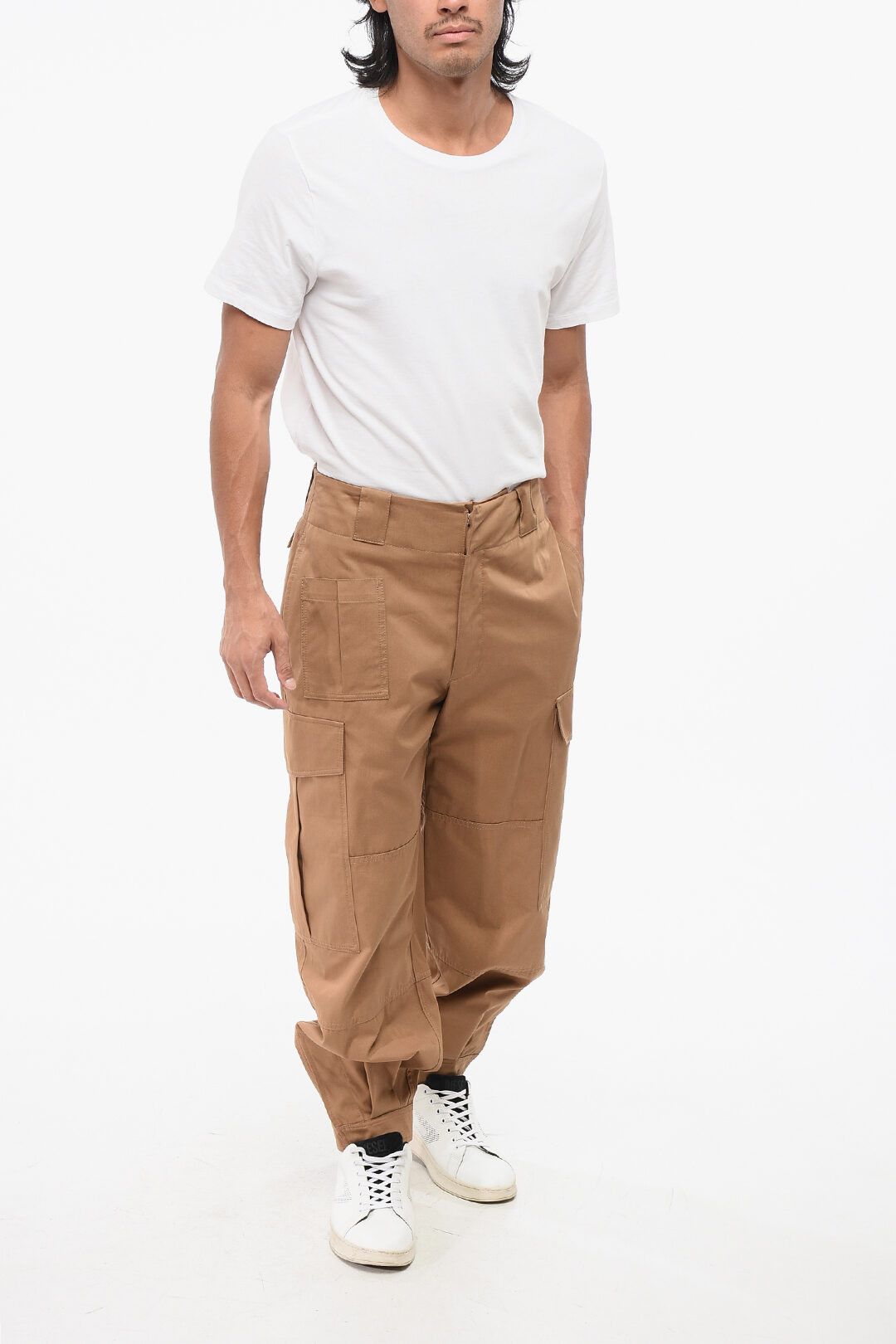 Alexander McQueen og1mm0925 Low-Waisted Cargo Pant in Brown Size US 32 / EU 48 - 3 Thumbnail