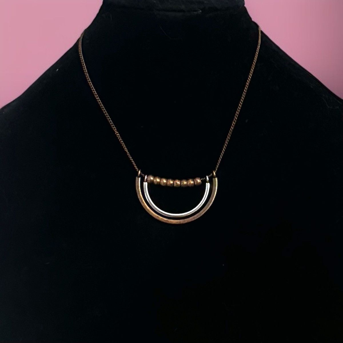 Other Two tone arch and ball beads necklace Size ONE SIZE - 1 Thumbnail