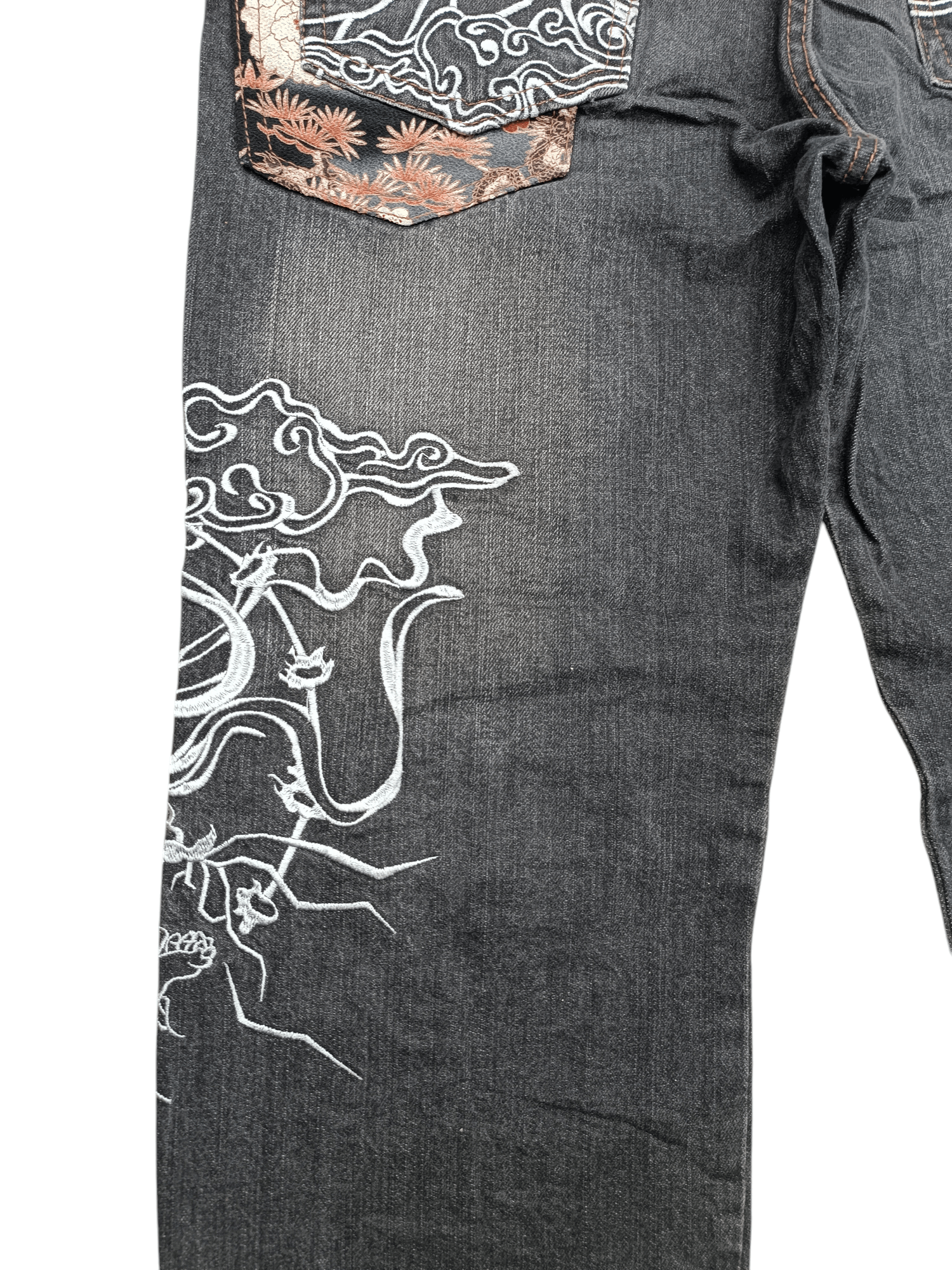 Japanese Brand × Kamakura × Tornado Mart RARE Japanese Brand Masai Dragon Embroidery Floral Denim Size US 32 / EU 48 - 22 Thumbnail