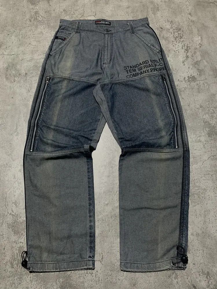 Fubu Vintage SunFaded adjustable leg baggy jeans hip hop Size US 30 / EU 46 - 1 Thumbnail