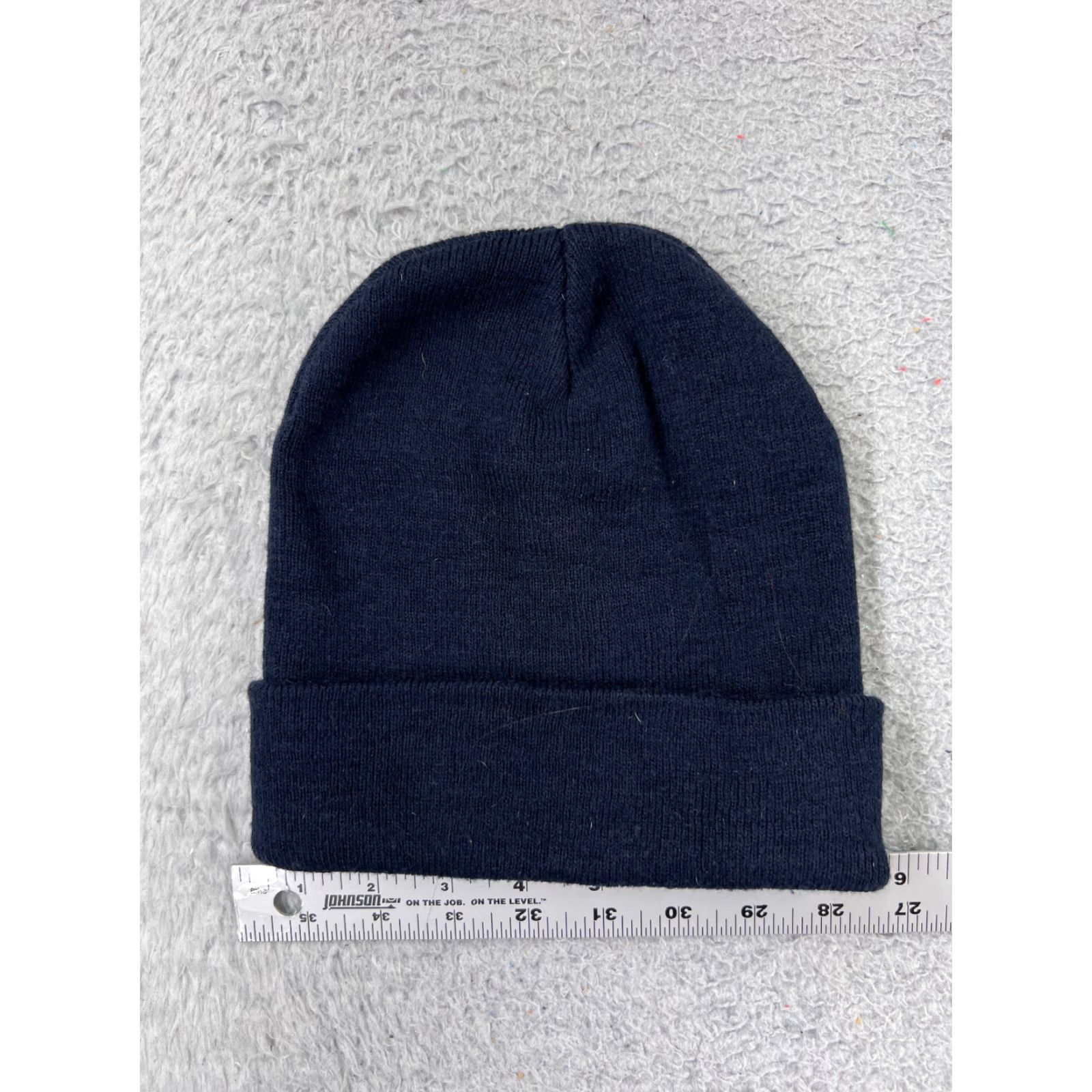 Vintage Mossy Oak Beanie Toque Mens One Size Navy Blue Knit 100% Acrylic Hunt Fish Camp Beanie Cap Mens Winter Hat Size ONE SIZE - 3 Thumbnail