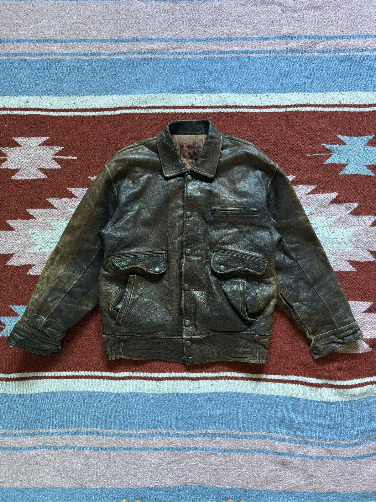 Vintage Vintage 1970s Horse Leather Jacket Size US S / EU 44-46 / 1 - 2 Thumbnail