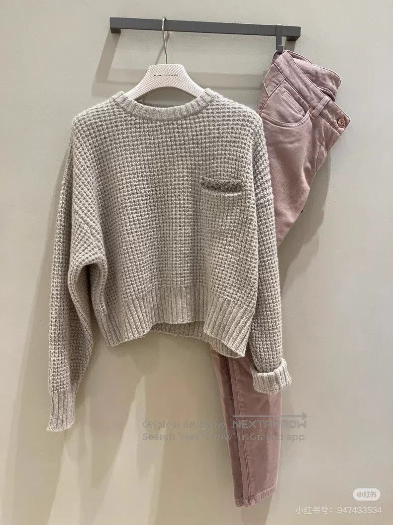 Brunello Cucinelli Brunello Cucinelli Waffle cashmere sweater Size S / US 4 / IT 40 - 2 Thumbnail