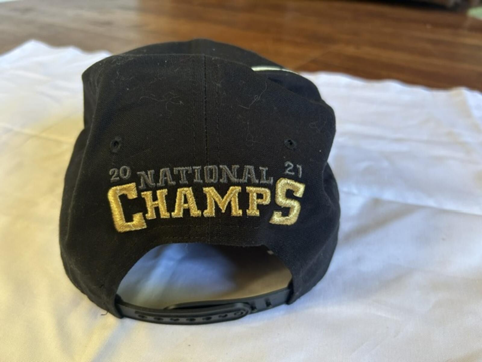 Nike 2021 National Champs Black Nike Locker Room Cap Size ONE SIZE - 3 Thumbnail