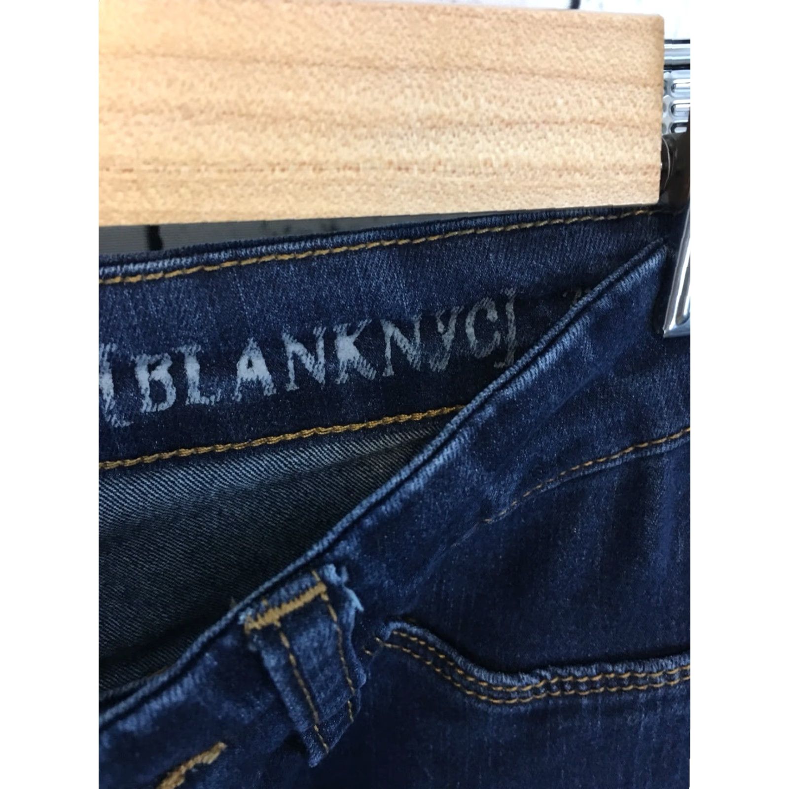 Vintage BLANK NYC Jeans Jeggings Blue Medium Wash Skinny Stretch Womens 28 Denim Jeans Size 28" / US 6 / IT 42 - 2 Thumbnail