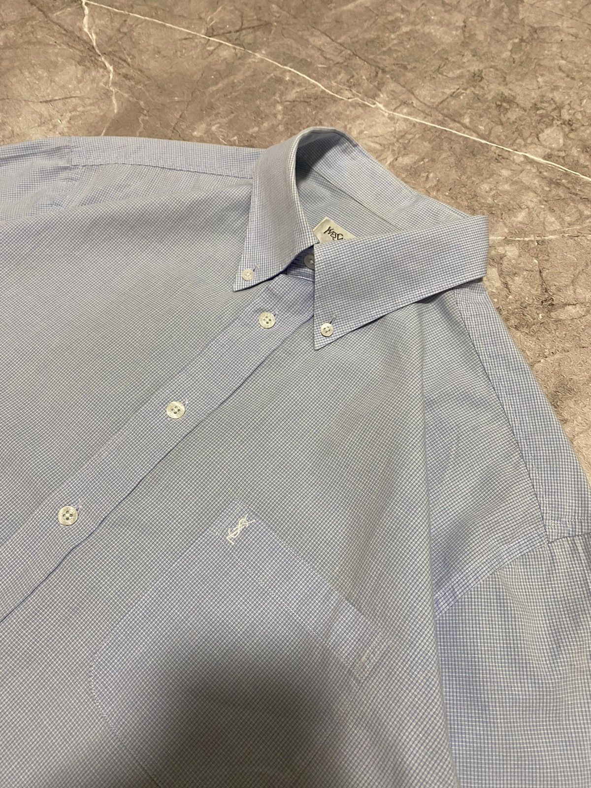 Yves Saint Laurent Yves Saint Laurent Pour Bomme Short Sleeve Shirt Button Up Size US L / EU 52-54 / 3 - 4 Thumbnail