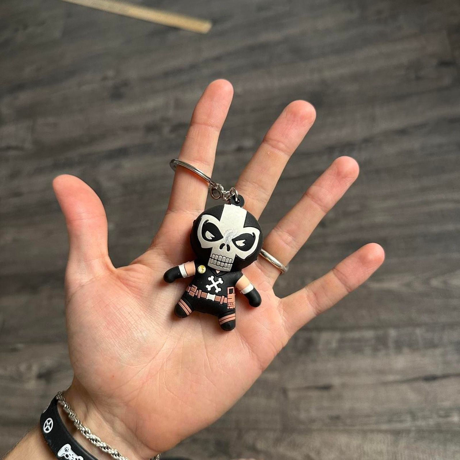 Marvel Comics Black Crossbones 3D Figural Marvel Captain America Keychain Size ONE SIZE - 2 Thumbnail