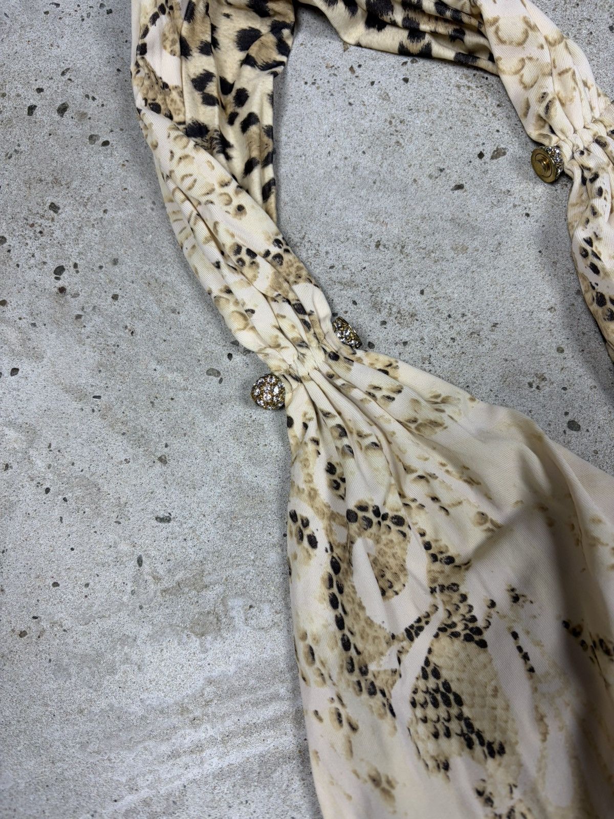 Roberto Cavalli Roberto Cavalli 2006 Leopard Snake Animal Print Halter Dress Size M / US 6-8 / IT 42-44 - 8 Thumbnail