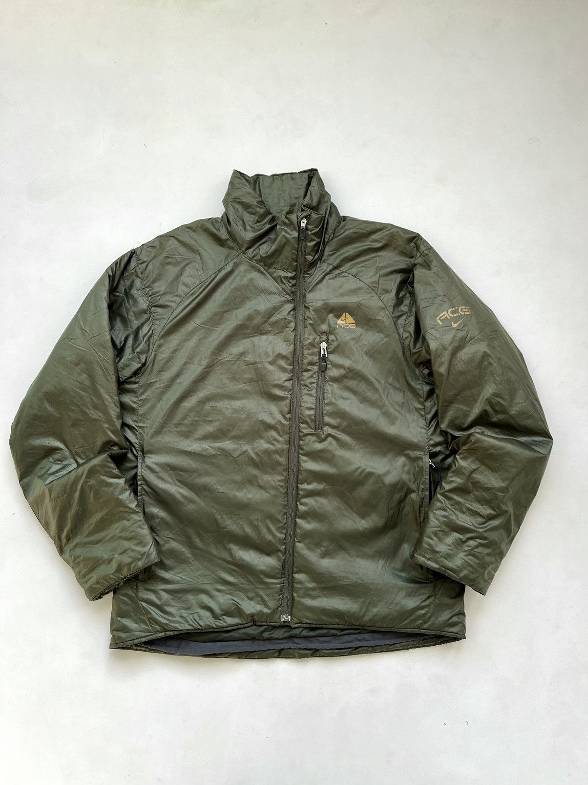 Nike ACG 🔥F/W08 Nike ACG Asymmetrical Zip Puffer Olive Jacket Size US L / EU 52-54 / 3 - 4 Thumbnail