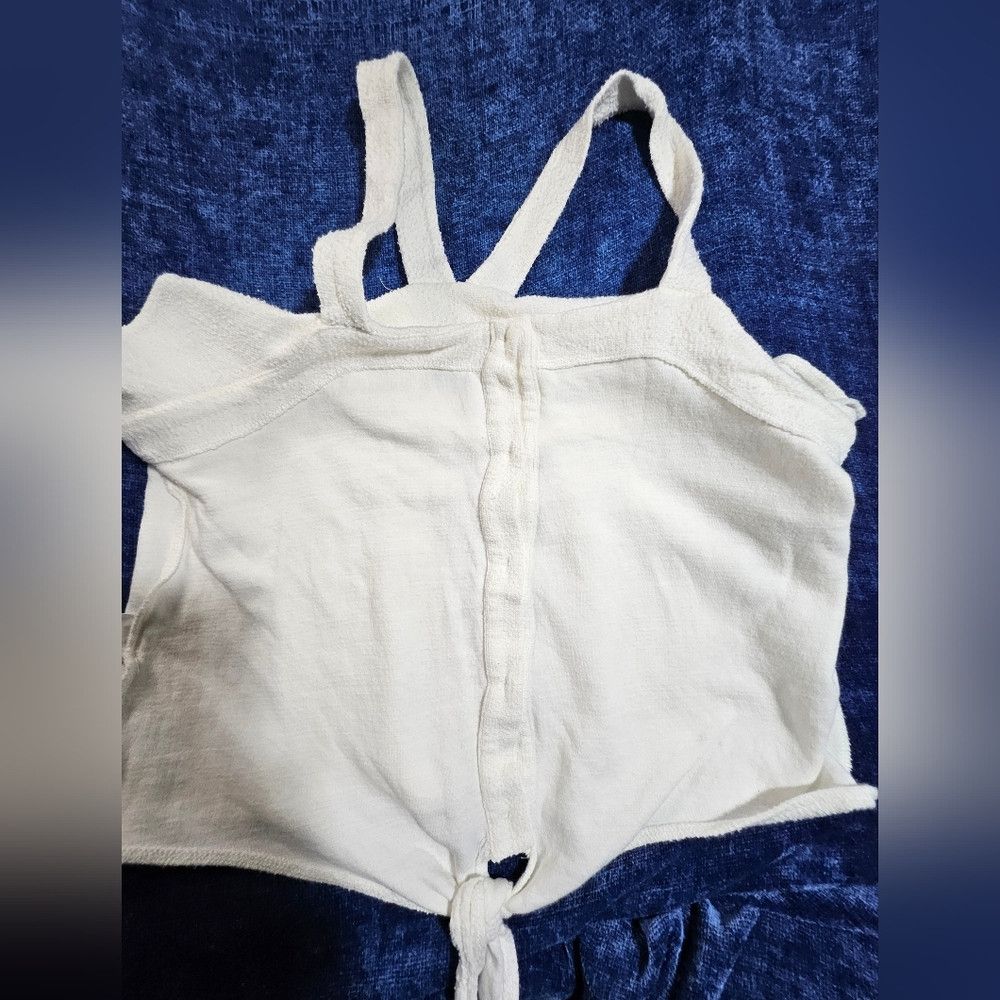 Madewell Madewell Texture & Thread Ruffle Tie Front Tank Terry Cloth Size L / US 10 / IT 46 - 7 Thumbnail