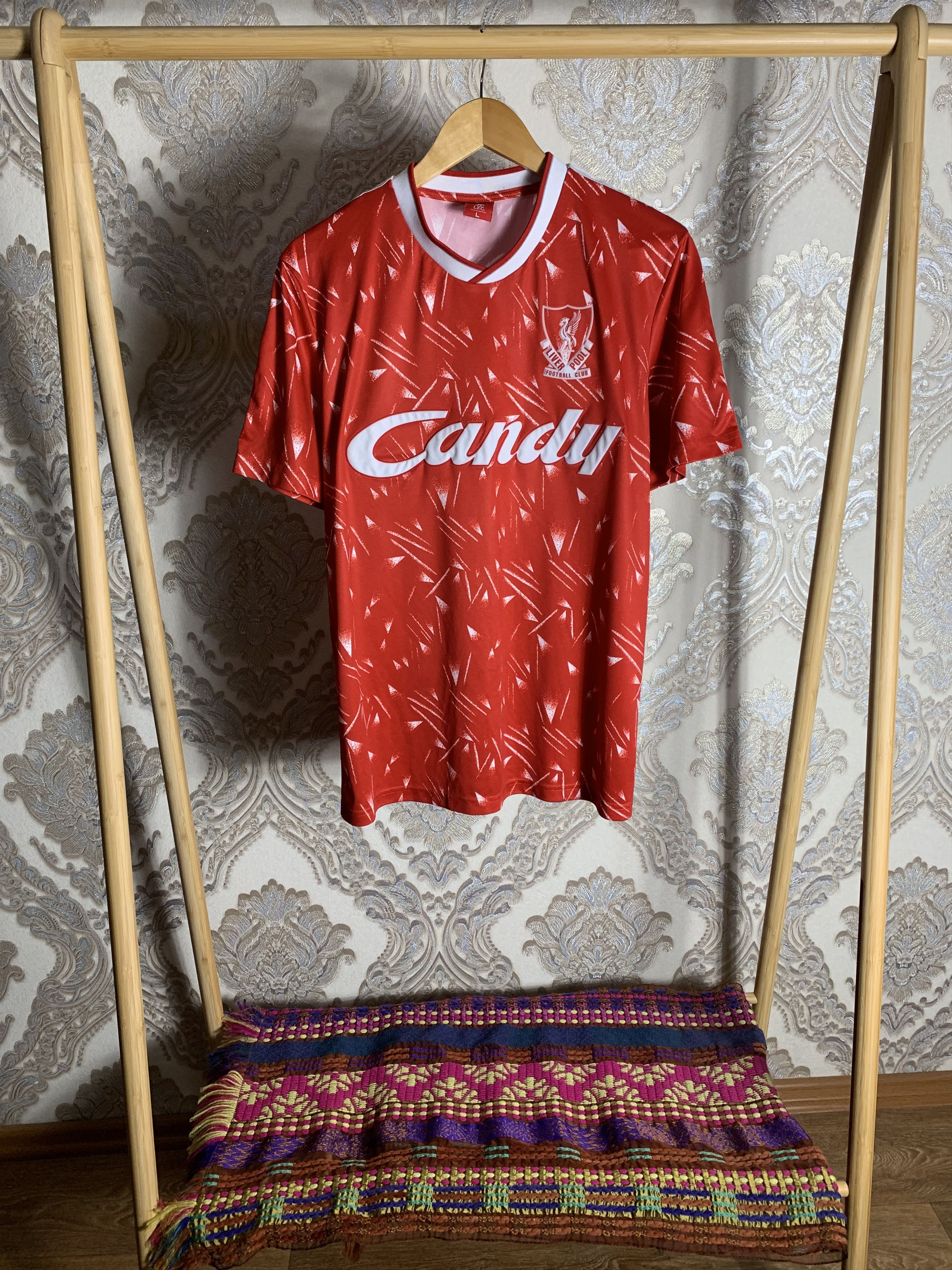 Vintage VERY RARE FC LIVERPOOL ENGLAND RETRO SOCCER JERSEY CANDY 90s Size US L / EU 52-54 / 3 - 1 Thumbnail