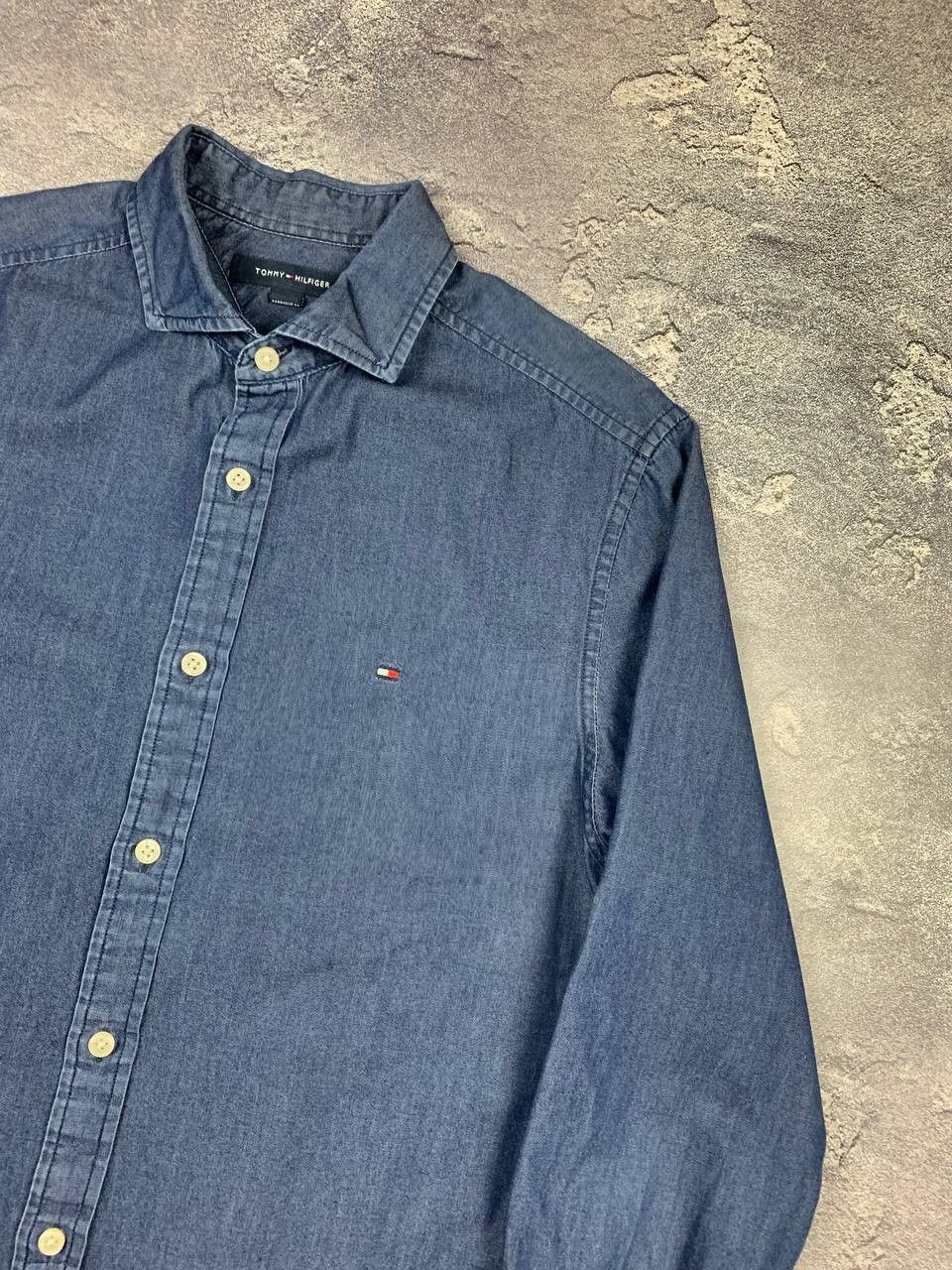 Tommy Hilfiger Tommy Hilfiger Mens Blue Denim Cotton Button Down Shirt Size US S / EU 44-46 / 1 - 3 Thumbnail