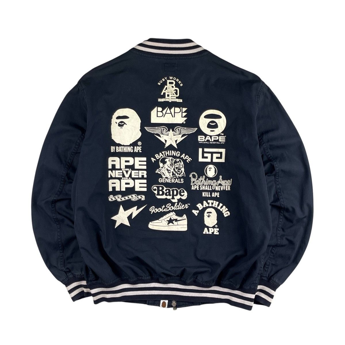 Bape BAPE Logo's Varsity Jacket Size US M / EU 48-50 / 2 - 14 Thumbnail