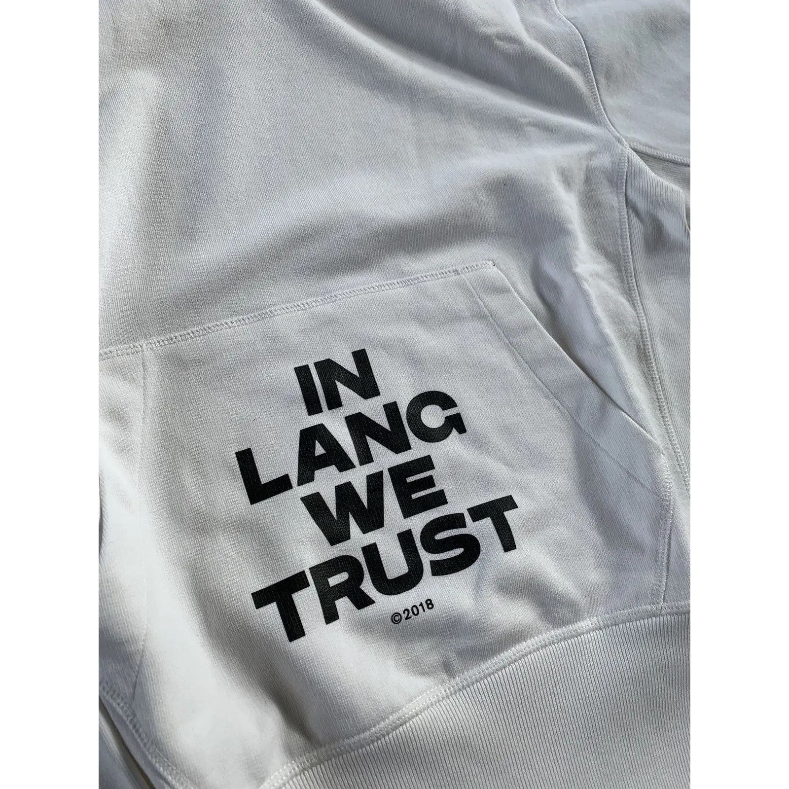 Helmut Lang Standard Hoodie “In Lang We Trust” Size US S / EU 44-46 / 1 - 4 Thumbnail