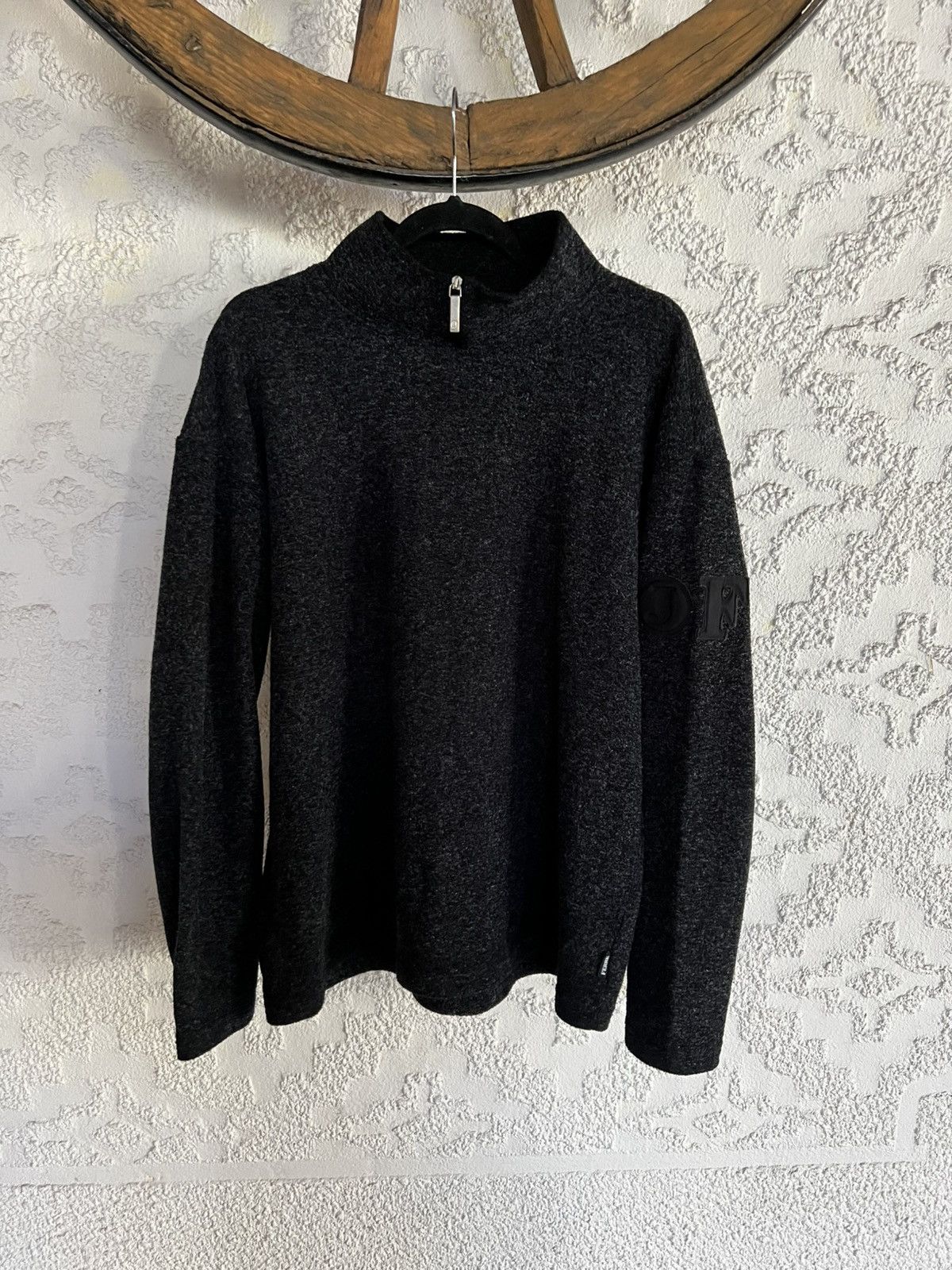 Gianfranco Ferre Gianfranco Ferre Avant Garde Knit/Fleece Part Zip Sweater Size US L / EU 52-54 / 3 - 1 Thumbnail