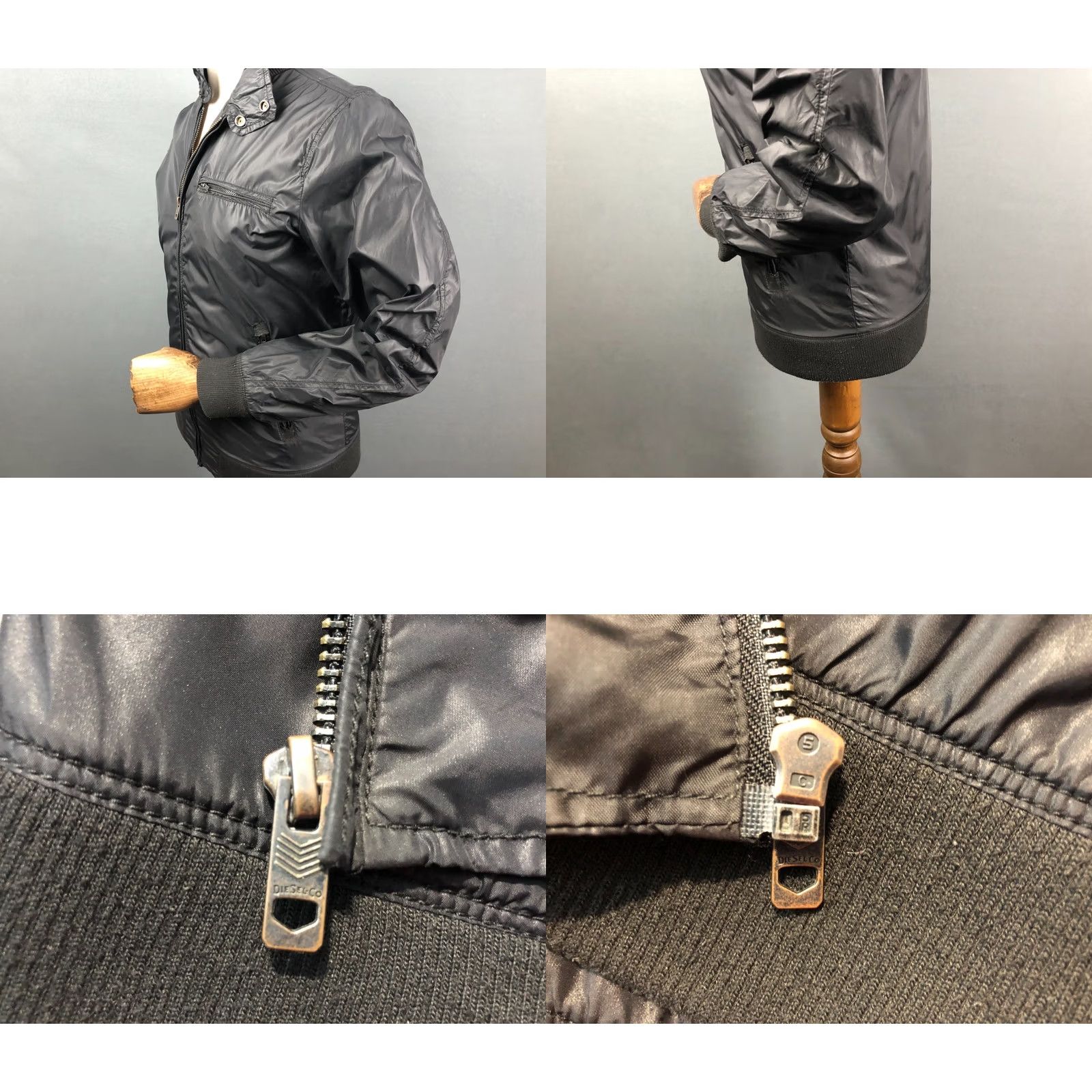 Diesel Diesel Windbreaker Jacket Full Zip Nylon Black M Mens Size US M / EU 48-50 / 2 - 8 Thumbnail