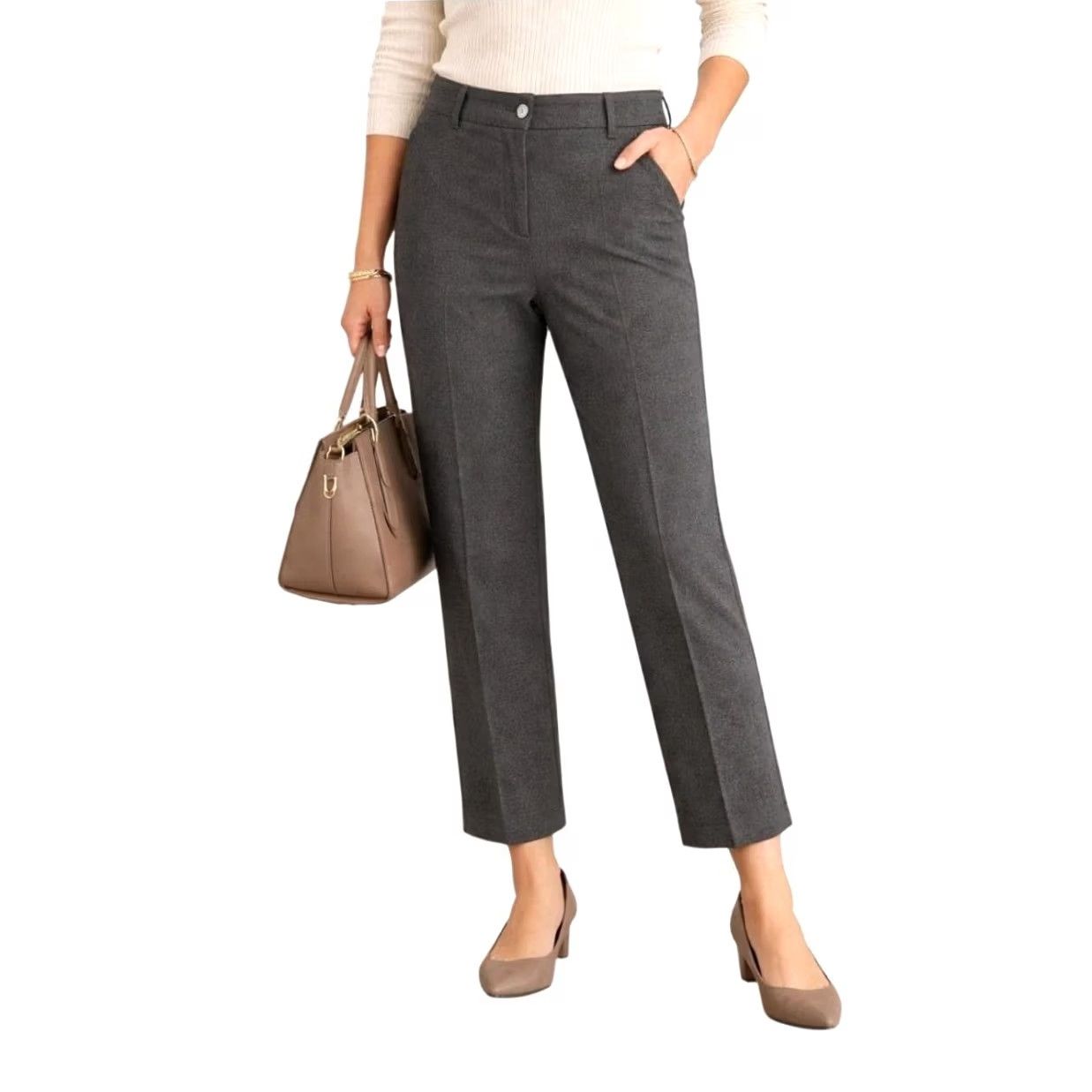 St. John St. John Charcoal Grey Ponte Pants 8 Regular Size 30" / US 8 / IT 44 - 5 Thumbnail