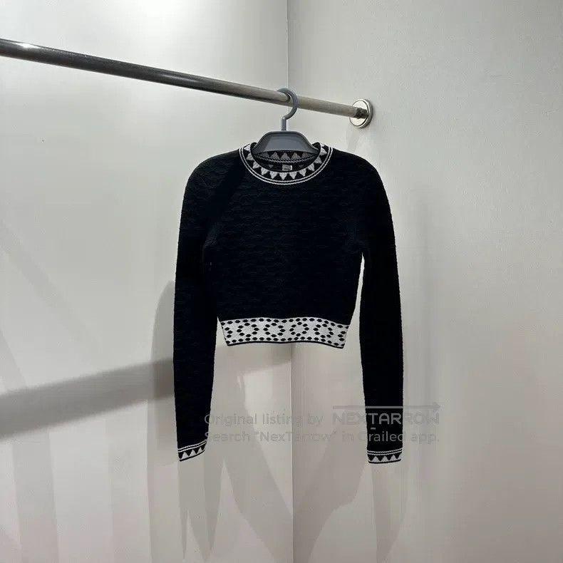 Hermes Hermes Black and white color block sweater Size XXS / US 00 / IT 34 - 1 Thumbnail