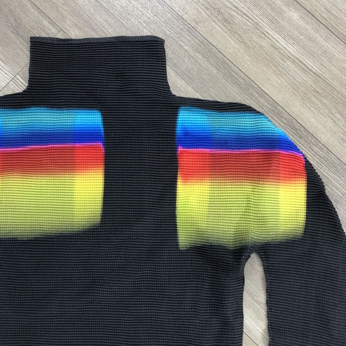 Issey Miyake Pleats Please Issey Miyake Me Rainbow Color Stretch Long Tee Size M / US 6-8 / IT 42-44 - 3 Thumbnail