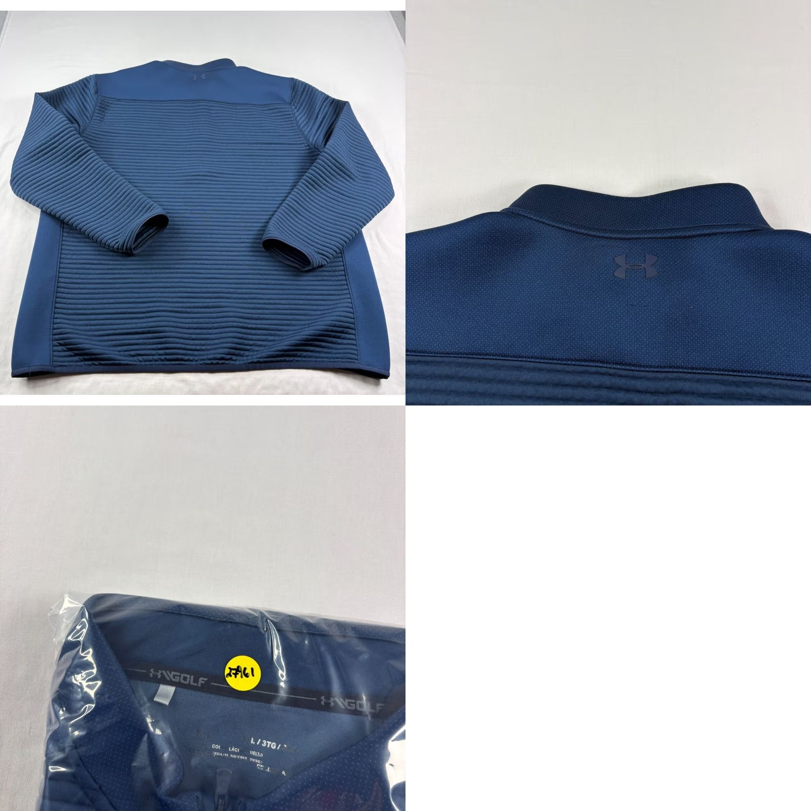 Under Armour Under Armour Sweatshirt Mens 3XL Blue Textured 1/4 Zip Pullover Golf Cold Gear Size US XXL / EU 58 / 5 - 8 Thumbnail
