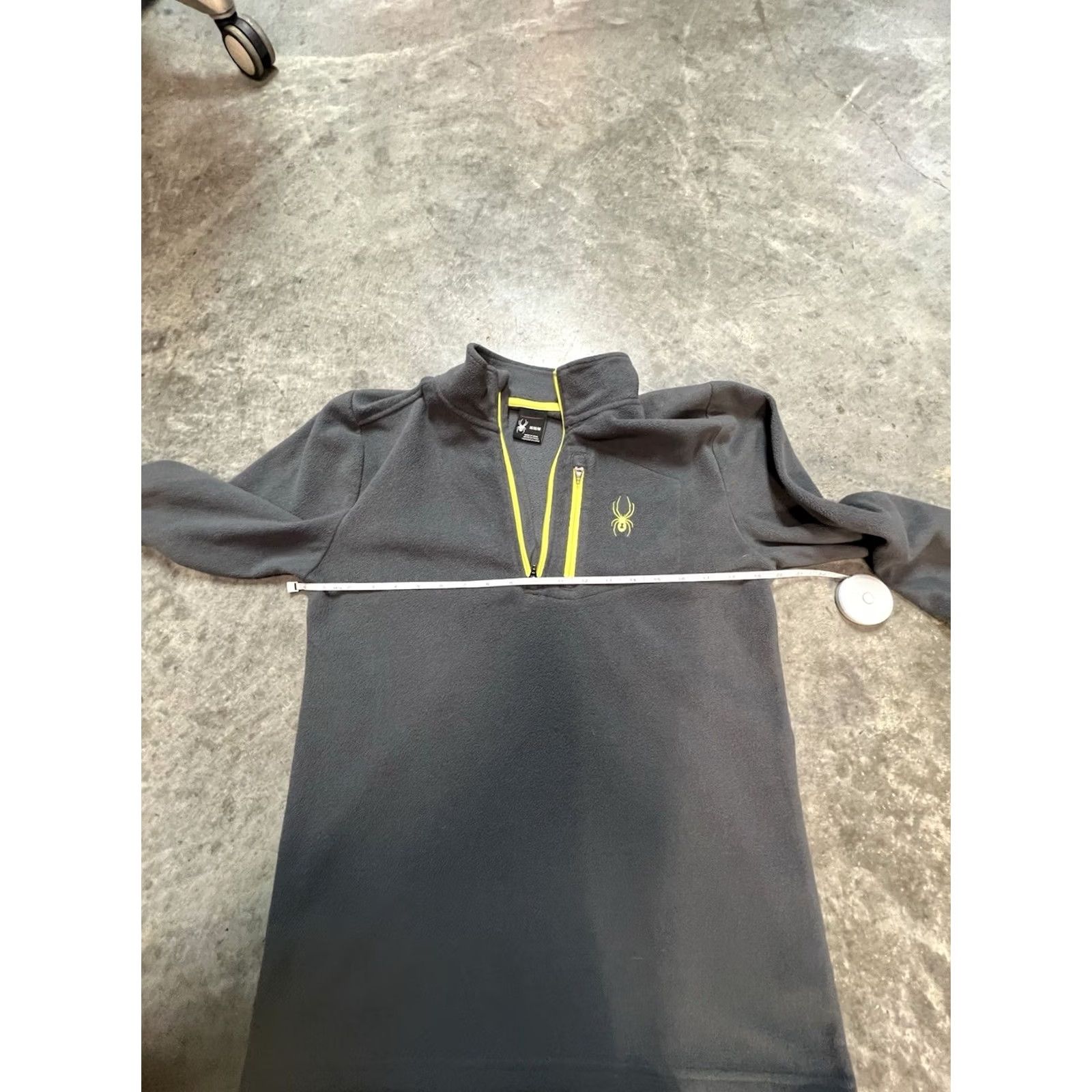 Spyder Spyder Jacket Mens M Gray With Yellow Accent Logo Windbreaker Outdoor Adults Size US M / EU 48-50 / 2 - 7 Thumbnail