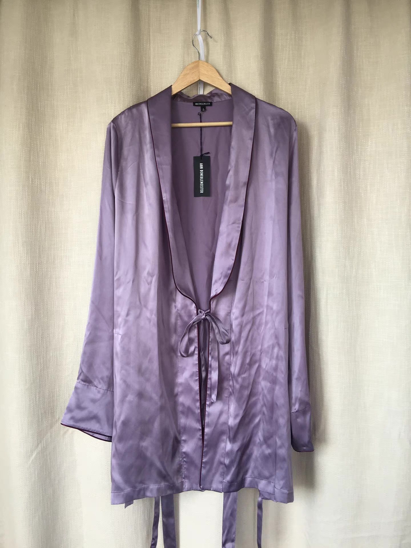 Ann Demeulemeester Ann Demeulemeester FW19 Silk Violet Kimono Robe Ｑ21 Size US S / EU 44-46 / 1 - 1 Thumbnail