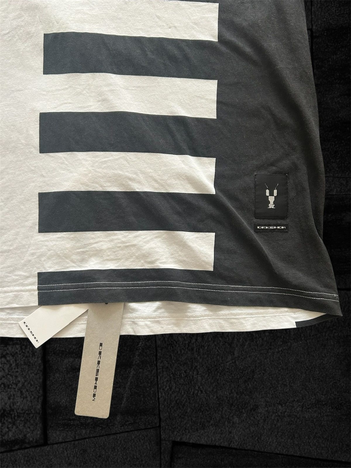 Rick Owens Drkshdw Rick Owens DRKSHDW ss19 jumbo striped tee Size US S / EU 44-46 / 1 - 4 Thumbnail
