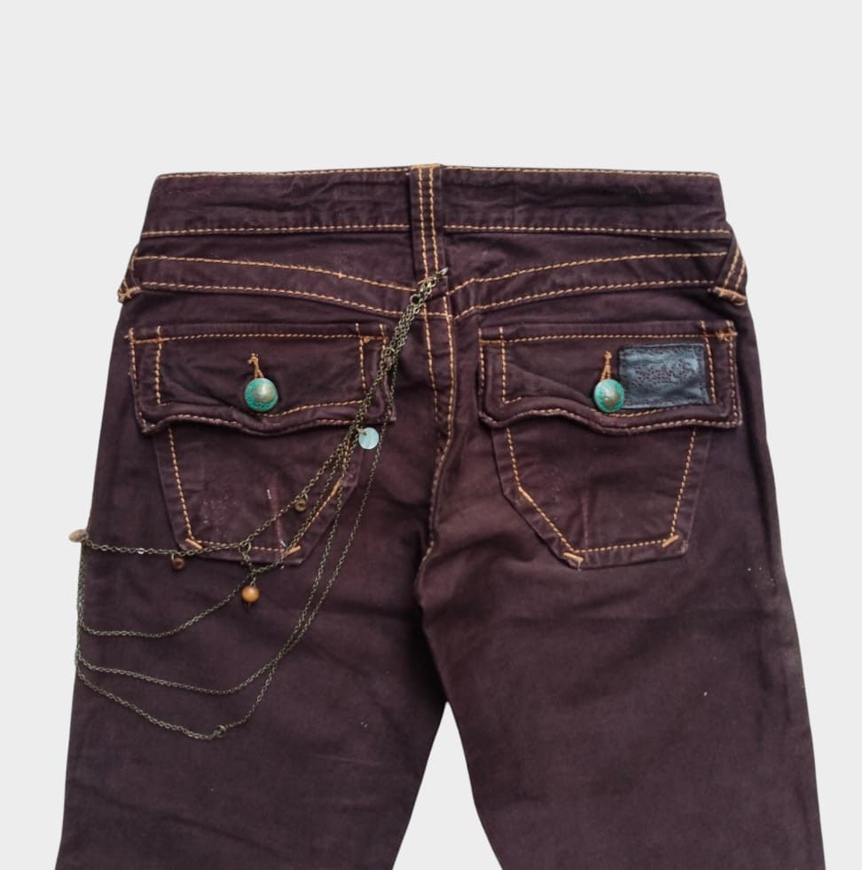 Le Grande Bleu (L.G.B.) Chekore contrast stitch flared jeans Size US 26 / EU 42 - 4 Thumbnail