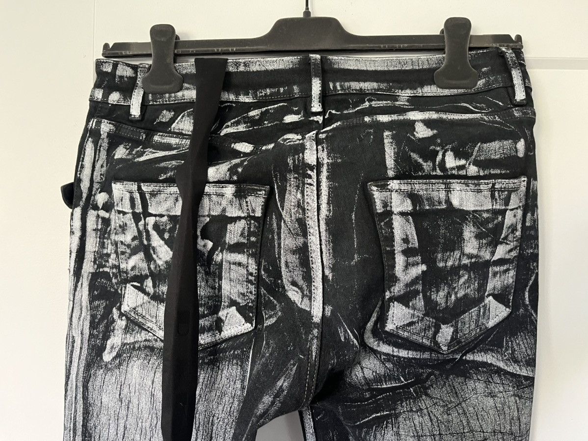 Rick Owens Rick Owens DRKSHDW - Foil Destroyed Tyrone Cut, Milk/Black Size US 33 - 6 Thumbnail