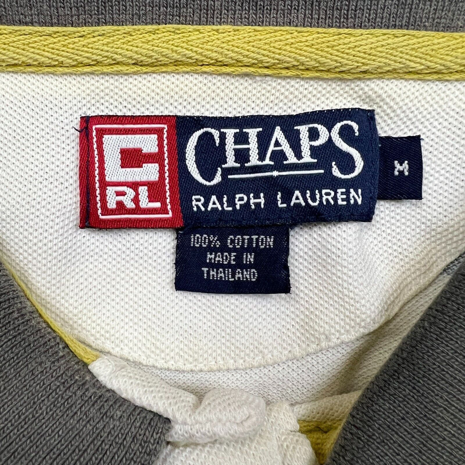 Polo Ralph Lauren × Vintage VTG 90s Chaps Ralph Lauren Polo Shirt Medium Crest Striped Size US M / EU 48-50 / 2 - 11 Thumbnail