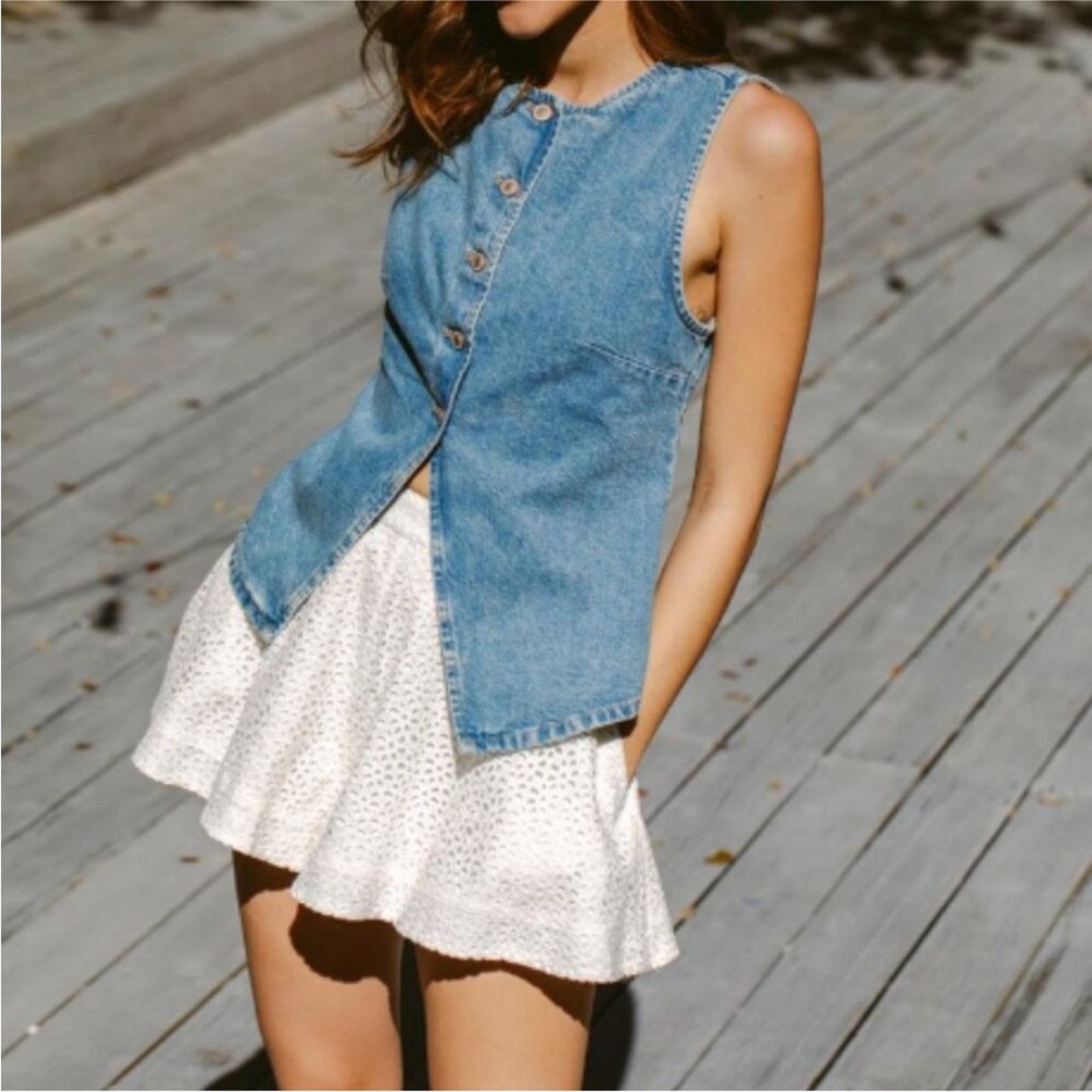 Free People 🎉LAST PIECE🎉FREE PEOPLE We The Free AimeeVest Size XS / US 0-2 / IT 36-38 - 3 Thumbnail