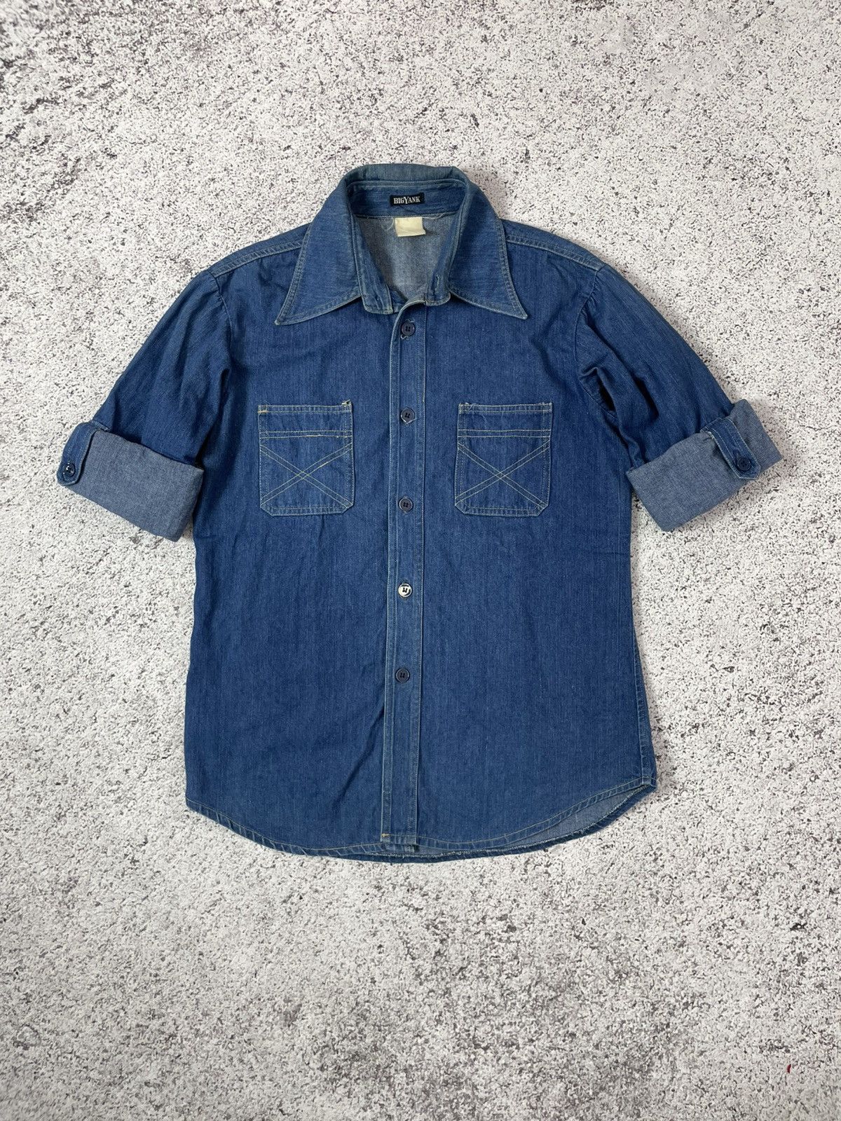 Other Vintage Repro Big Yank Selvedge Denim work shirt Size US S / EU 44-46 / 1 - 7 Thumbnail