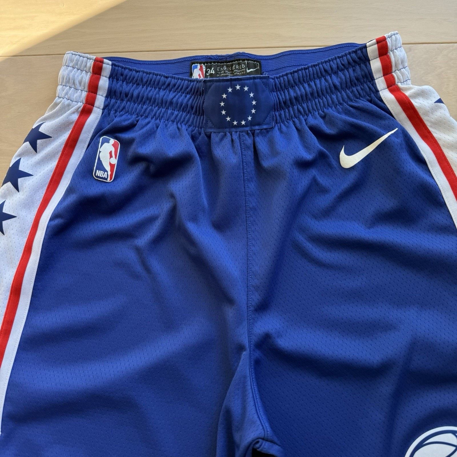 Nike Nike Philadelphia 76ers Shorts Blue Multicolor Authentic NBA Size US 28 / EU 44 - 3 Thumbnail