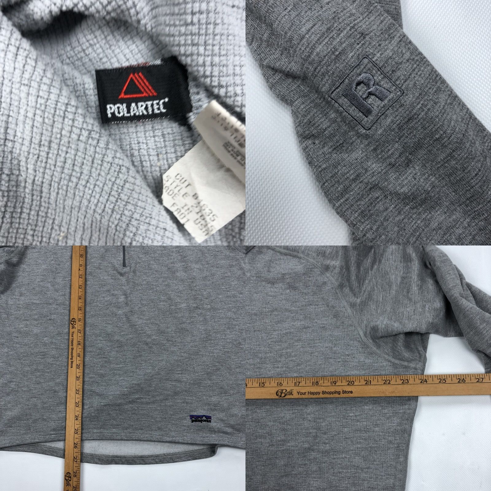 Patagonia Patagonia Men’s L Gray Polartec 1/4 Zip Pullover Raglan Sleeves Size US L / EU 52-54 / 3 - 8 Thumbnail