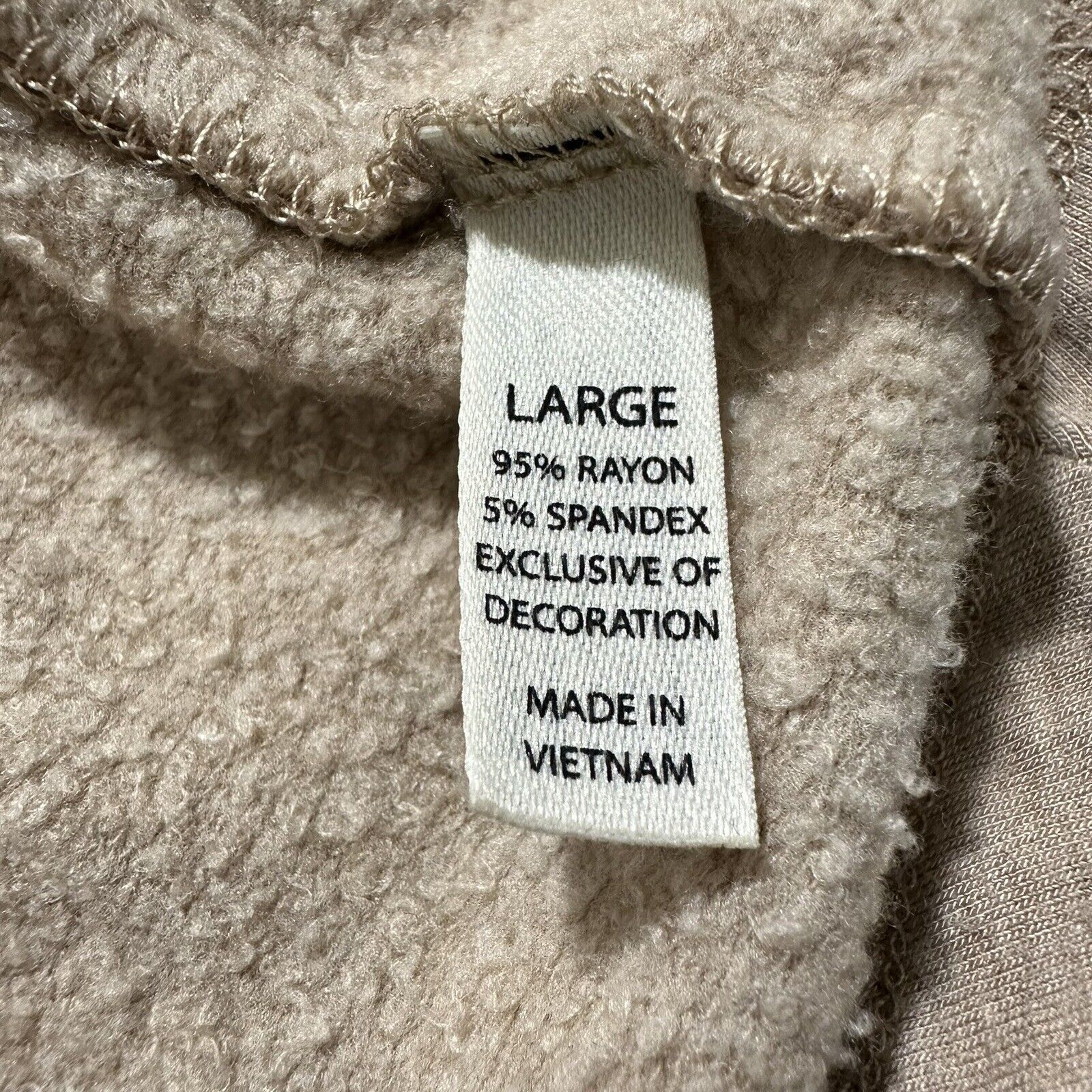 Other Soma Large Live Lounge Wear Tan Tunic Fleece Sweater Lace Size L / US 10 / IT 46 - 10 Thumbnail