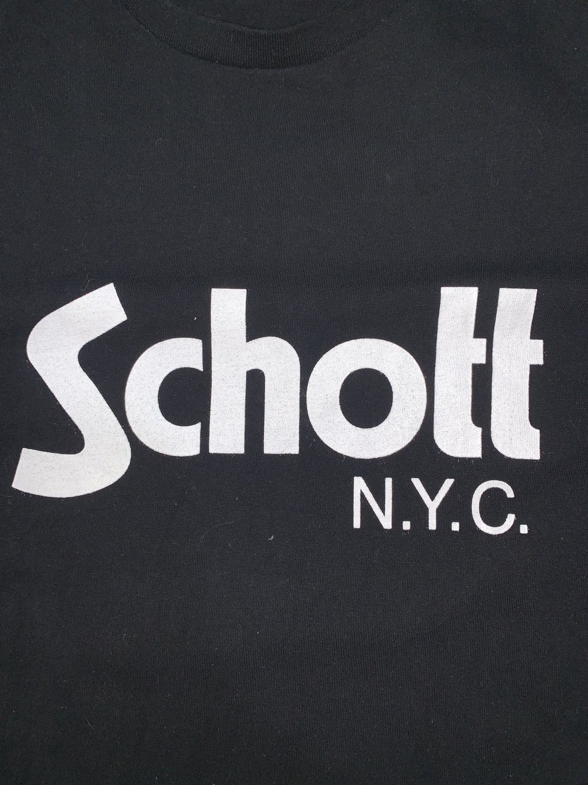 Schott Schott Black T-Shirt Size US XL / EU 56 / 4 - 2 Thumbnail