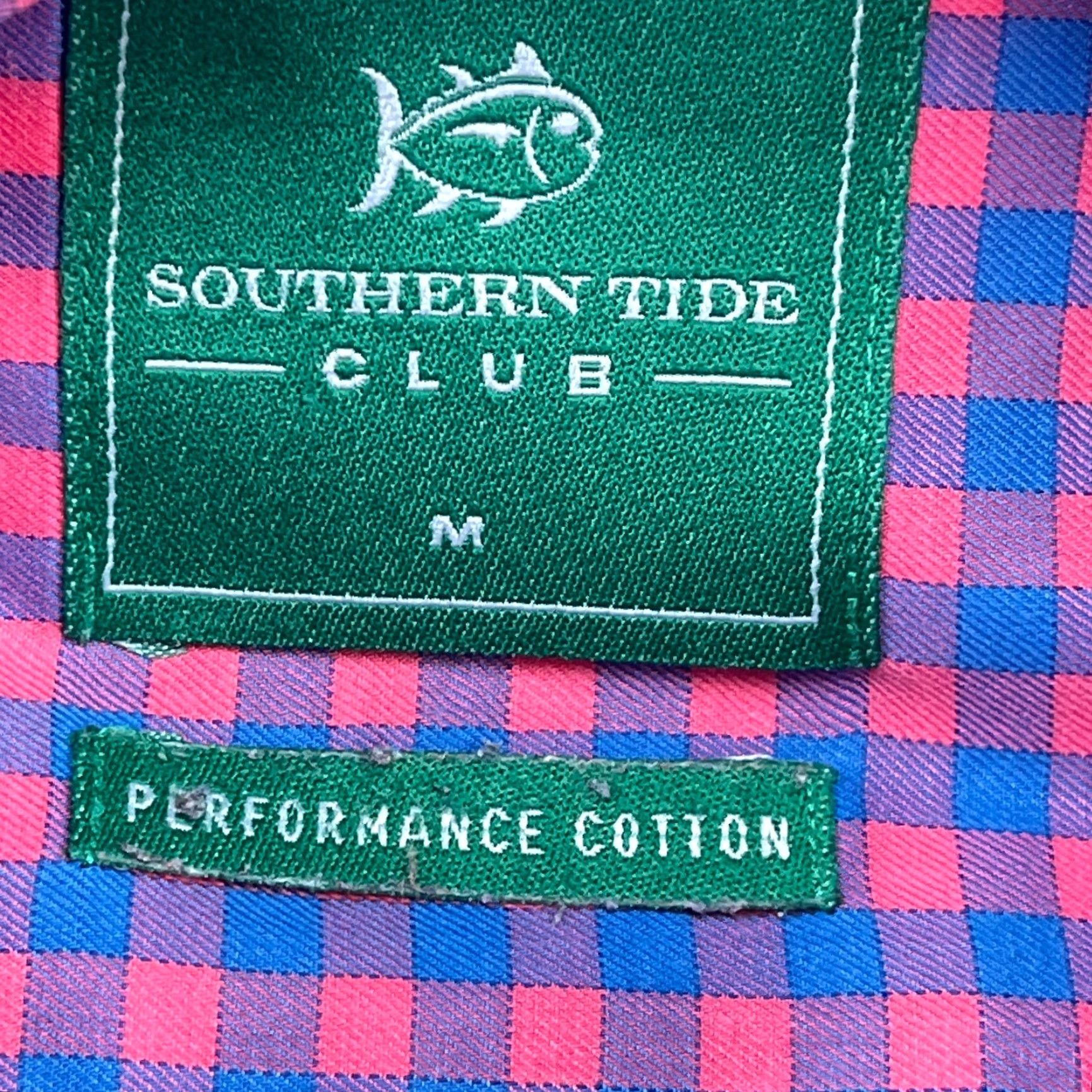 Southern Tide Southern Tide Shirt Men Medium Pink Blue Button Up Gingham Check Performance Size US M / EU 48-50 / 2 - 6 Thumbnail