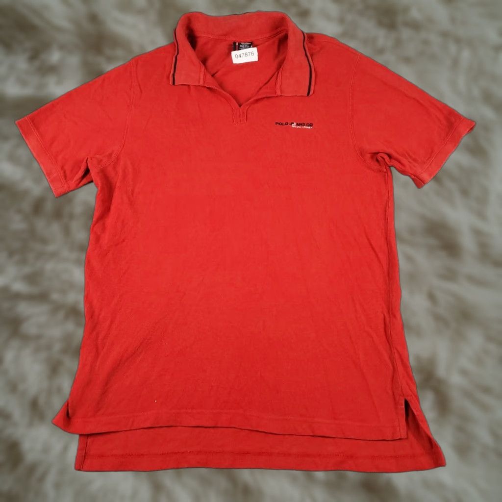 Ralph Lauren VINTAGE Ralph Lauren Polo Shirt Mens XL Red Solid Short Sleeve Polo, Button-Front, Classic American Style, Casual Wear, Men’s XL Size US XL / EU 56 / 4 - 1 Thumbnail